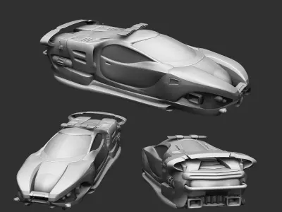 Police car of the future 3D print model