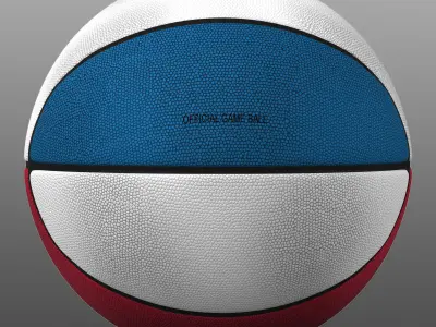 Tricolor basketball ball Low-poly 3D model
