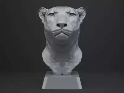 Cheetah Bust - Animal Figurine 3D print model