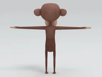 Cartoon monkey 3D model