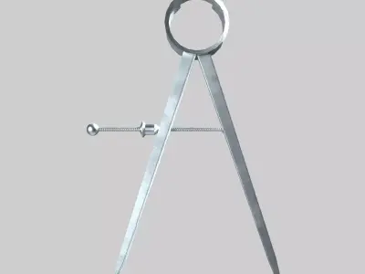 Straight Spring Caliper Low-poly 3D model