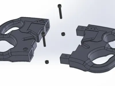 Racing Steering Wheel with Adjustable 6-Bolt Flange 3D print model