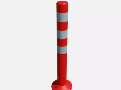 Road pole 75 cm Low-poly 3D model