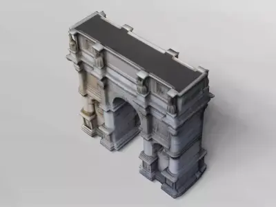 Ancient Triumphal Arch High-Detail 3D Model 3D model