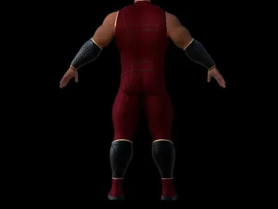 Spandex body suit Low-poly 3D model