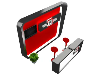 Booth Exhibition Stand a468e 3D model