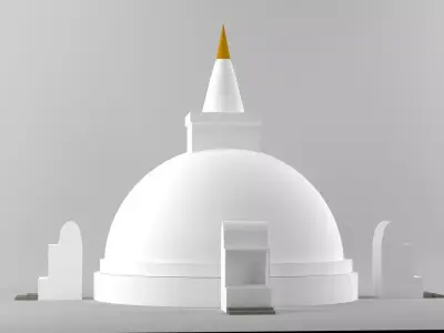 Pagoda 3D Modal Low-poly 3D model