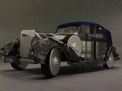 classic car model Low-poly 3D model