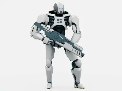 ANDROID SOLDIER P-800 Rigged for Unreal Engine - Unity - MIXAMO  3D model