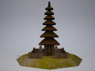 Pure Bali Hindu temple 3D model