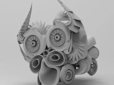 car fantasy Low-poly 3D model