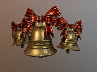 Christmas Bell Free low-poly 3D model