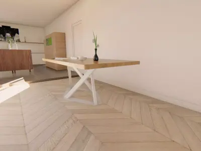Custom Metal Table Free 3D model