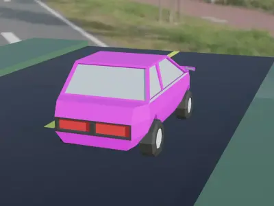 LOW POLY CAR - GAME READY 3D MODEL 3D model