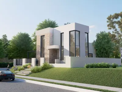 Suburban Modern Villa  3D model