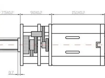 N20 geared motor 3D print model