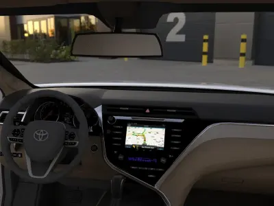 Toyota Camry LE 2019 HQ INTERIOR Bumpers Support 3D model