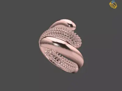 Women Stone Rings Diamond 3D print model 3
