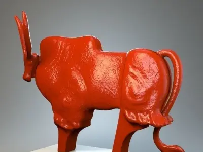 Sculpture African buffalo 3D model