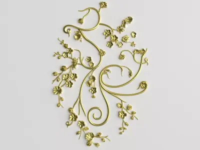 Classic decor ornament v-08 3D model 3D model