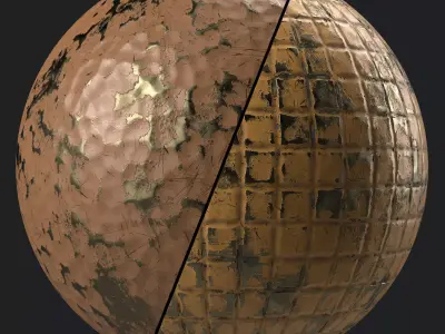 Metal Materials 60- Metal panels By Painting - Sbsar Seamless Texture