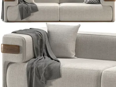 Light luxury Sofa 2 Seater 3D model