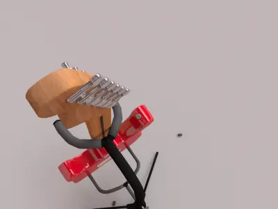 Fender Guitar And Stand 3D model