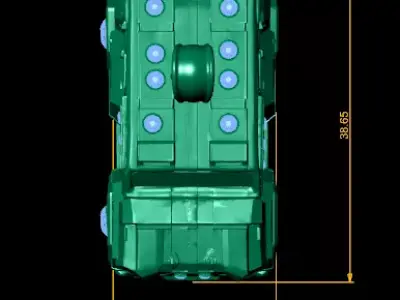 Golden Armored SUV Pendant 3D print model