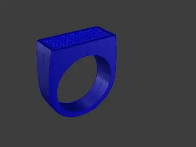 Size 8 Mens Ring Diamonds Gemstones Gold Platinum Jewelry 3D print model