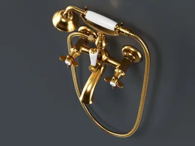 Vintage Bathtub Faucet 3D model