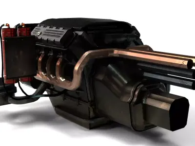 Truck Engine 3D Model 3D model