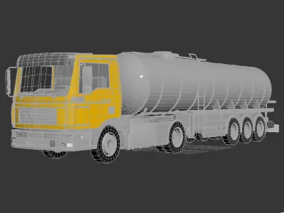 MAN Tanker 3D model Low-poly 3D model