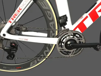 Roadbike TREK Madone SLR 9 Disc eTap white 3D model