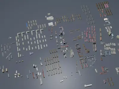 Modern birdseye view of urban planning Urban buildings office 3D model buy