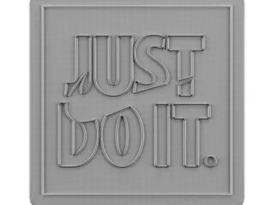 Just Do It Neon Sign 3D model