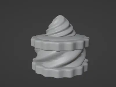 Whipped Cream Cake  Free low-poly 3D model