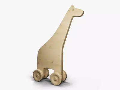 Giraffe wooden 3D model