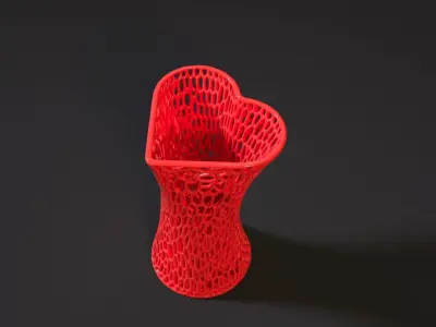 Heart Vase 3D print model