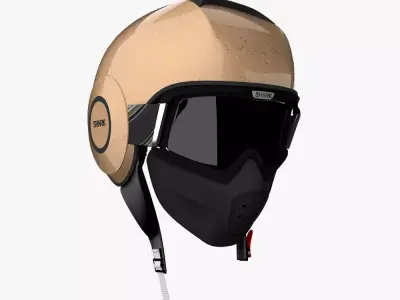 Shark Raw Helmet Low-poly 3D model