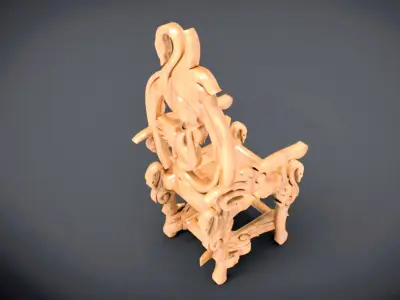 Swan Throne Chair 3D print model