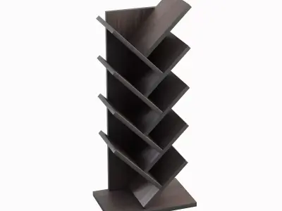 Medium Bookshelf B 01 Low-poly 3D model