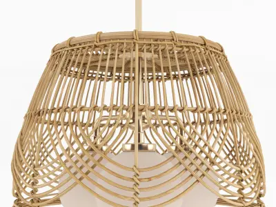 Serene deco chandelier 3D model