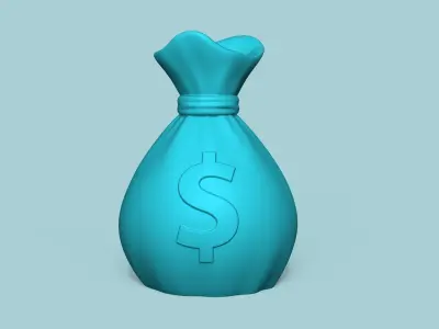 Money Bag - Piggy Bank - PiggyBank Coin Sack STL 3D print model