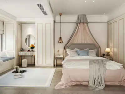 Children Room Interior 3D model 12