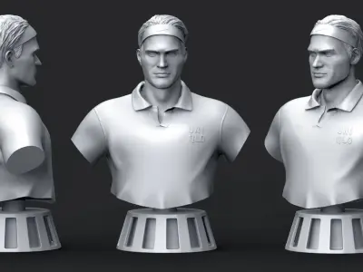 Roger Federer 3D Printable 3D print model