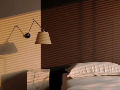Bedroom interior scenes 3D model 20