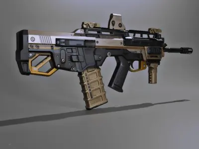  Assault rifle  Low-poly 3D model