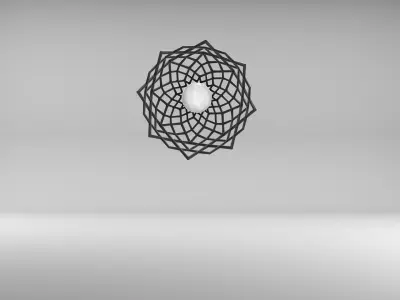 SIMPLE CROSS LINE LAMP 3D model