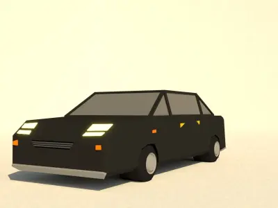 Low-Poly Limosine Rig Low-poly 3D model