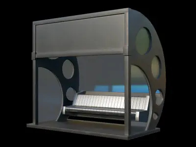 Game Ready Bus Stop 23 Low-poly 3D model